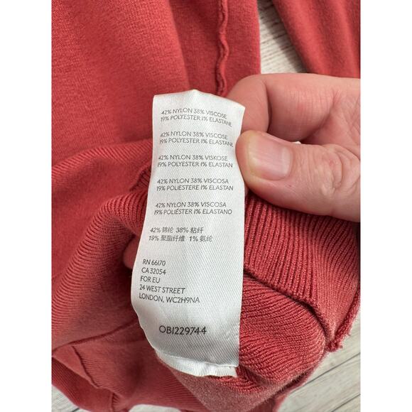 Saturday Sunday Anthropologie Rough Seam Tunic Sweater Womens XS Pink Rose - Picture 10 of 12